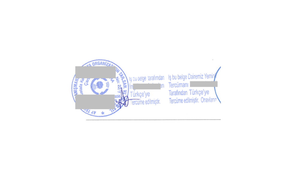 Turkish sworn translation for apostille