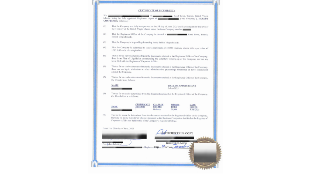BVI Certificate of Incumbency_BVI Apostille 1