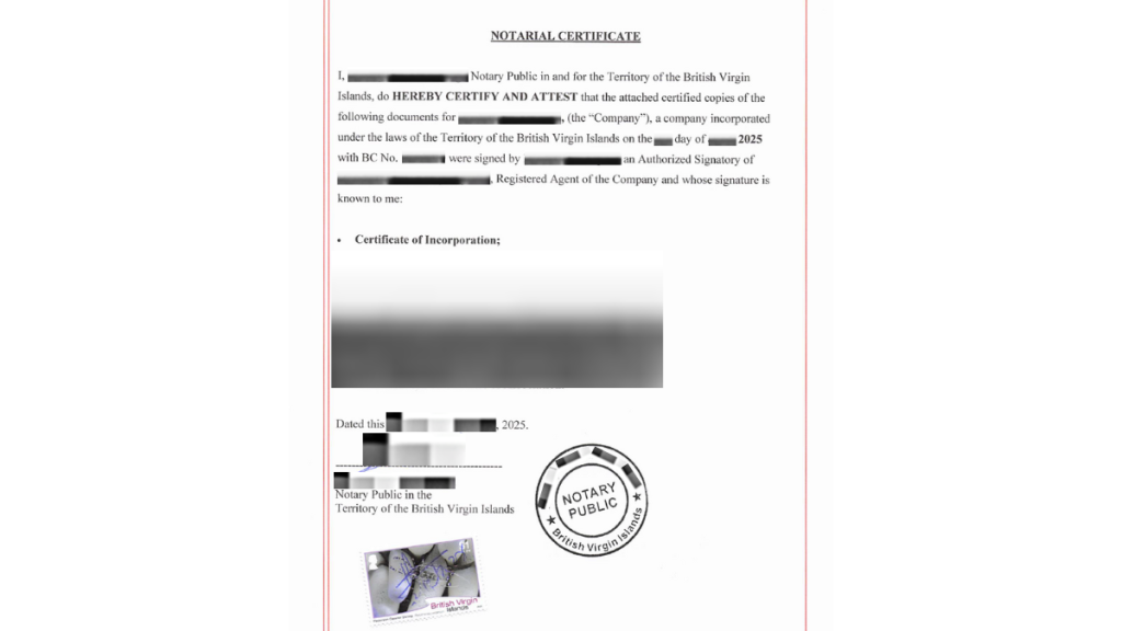 BVI Notarial Certificate_BVI Apostille