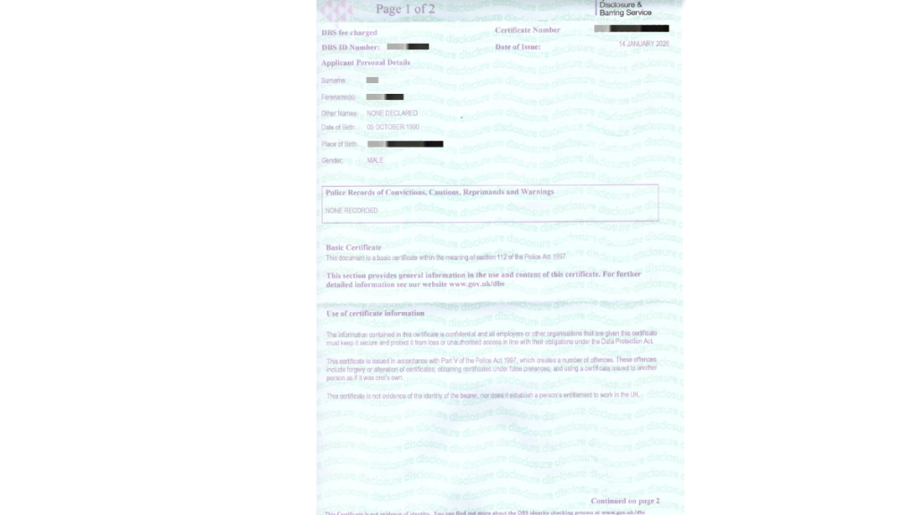 Basic DBS Check_UK Apostille