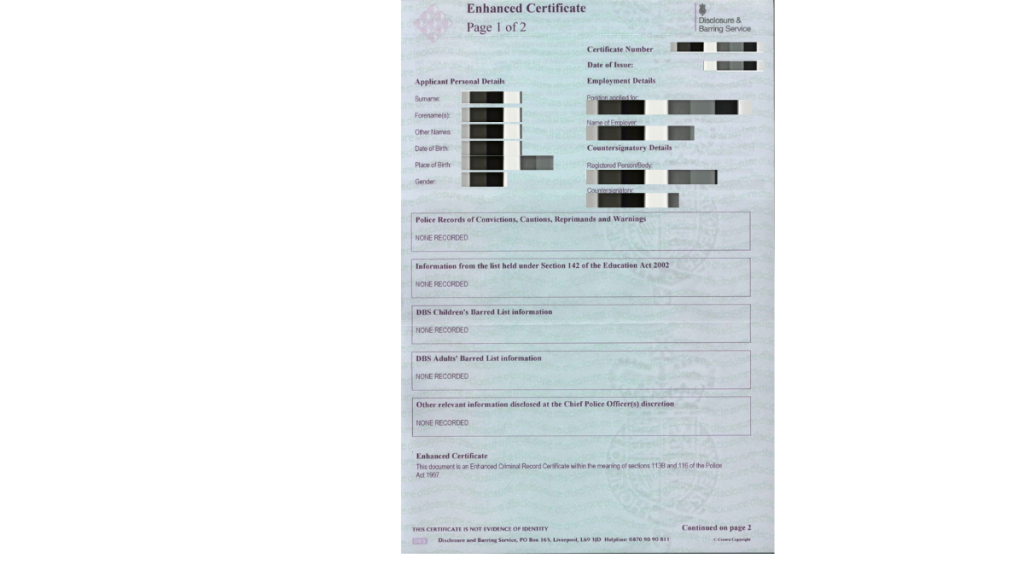 DBS Certificate UK Apostille